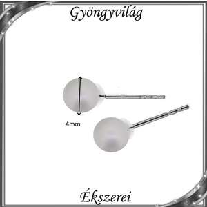 Ékszerek-fülbevalók: 925-ös sterling ezüst Swarovski félig fúrt gömb 4mm több színben SF-SW5818-4 NA - ékszer - fülbevaló - pötty fülbevaló - Meska.hu