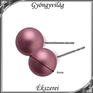 Ékszerek-fülbevalók: Swarovski félig fúrt gömb 6mm több színben SF-SW5818-01-6 925 - ékszer - fülbevaló - pötty fülbevaló - Meska.hu