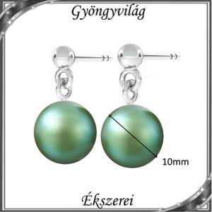 Ékszerek-fülbevalók: Swarovski félig fúrt gömb 8mm fülbevaló SF-SW5818-09-10 925 - ékszer - fülbevaló - lógó fülbevaló - Meska.hu