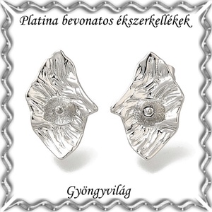 Platinával bevont ékszerkellék: fülbevalóalap  PBFK 06 J+B, Kellékek & szerszámok, Ékszerkellék, Fülbevaló alap, Ékszerkészítés, MESKA