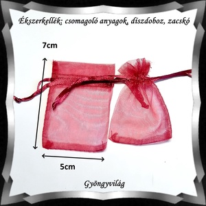 Ékszerkellék: Organza tasak EK-Z01   7x9 10db /csomag több szinben - kellékek & szerszámok - csomagolóanyag - doboz, henger - Meska.hu