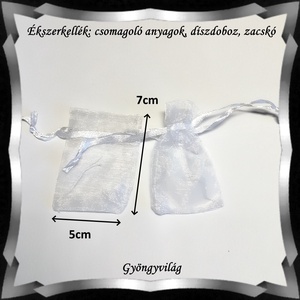 Ékszerkellék: Organza tasak EK-Z01   7x9 10db /csomag több szinben - kellékek & szerszámok - csomagolóanyag - doboz, henger - Meska.hu
