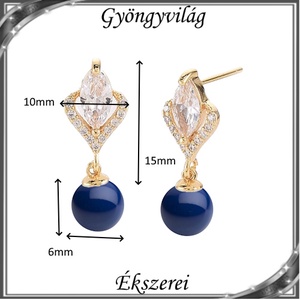 Ékszerek-fülbevalók: Swarovski félig fúrt gömb 6mm több színben SF-SW5818-10-6 18K - ékszer - fülbevaló - pötty fülbevaló - Meska.hu