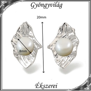 Ékszerek-fülbevalók: igazgyöngy félig fúrt gömb 8mm SF-IGY01-8 PL fehér  - ékszer - fülbevaló - pötty fülbevaló - Meska.hu