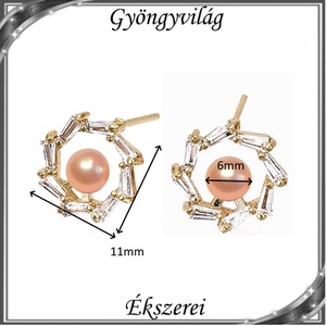 Ékszerek-fülbevalók: igazgyöngy félig fúrt gömb 6mm SF-IGY02-6 18k több szinben - ékszer - fülbevaló - pötty fülbevaló - Meska.hu