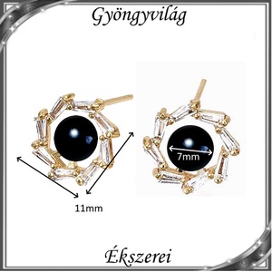 Ékszerek-fülbevalók: igazgyöngy félig fúrt gömb 7mm SF-IGY02-7 18k  - ékszer - fülbevaló - pötty fülbevaló - Meska.hu