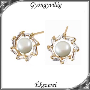 Ékszerek-fülbevalók: igazgyöngy félig fúrt gömb 8mm SF-IGY02-8 18k  - Meska.hu