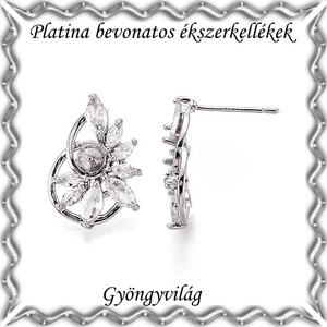 Platinával bevont ékszerkellék: fülbevalóalap  PBFK 07-5818 J+B - kellékek & szerszámok - ékszerkellék - fülbevaló alap - Meska.hu