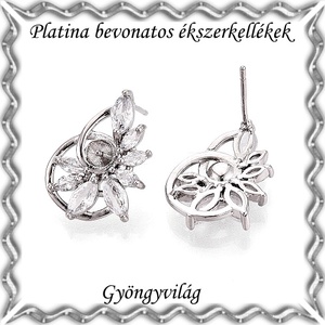 Platinával bevont ékszerkellék: fülbevalóalap  PBFK 07-5818 J+B - kellékek & szerszámok - ékszerkellék - fülbevaló alap - Meska.hu