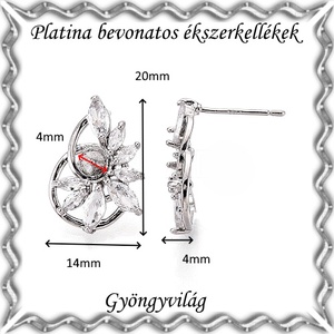 Platinával bevont ékszerkellék: fülbevalóalap  PBFK 07-5818 J+B - kellékek & szerszámok - ékszerkellék - fülbevaló alap - Meska.hu
