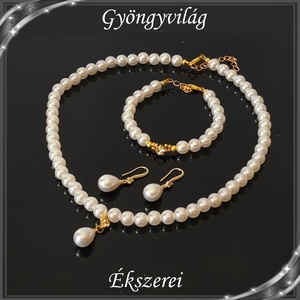 Ékszerek-szettek: Esküvői, menyasszonyi, alkalmi ékszer szett  SSZ-03-1A - esküvő - ékszer - ékszerszett - Meska.hu