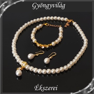 Ékszerek-szettek: Esküvői, menyasszonyi, alkalmi ékszer szett  SSZ-03-2A - esküvő - ékszer - ékszerszett - Meska.hu