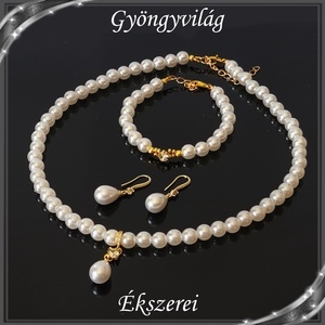 Ékszerek-szettek: Esküvői, menyasszonyi, alkalmi ékszer szett  SSZ-03-3A - esküvő - ékszer - ékszerszett - Meska.hu