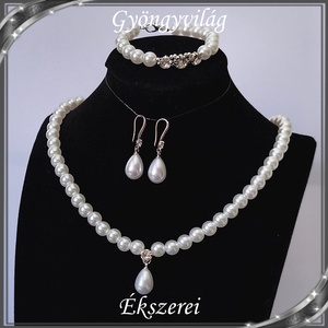 Ékszerek-szettek: Esküvői, menyasszonyi, alkalmi ékszer szett  SSZ-03-4AE - esküvő - ékszer - ékszerszett - Meska.hu