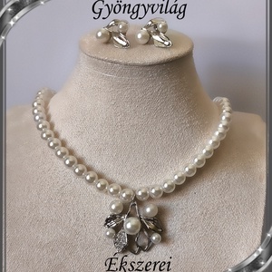Ékszerek-szettek: Esküvői, menyasszonyi, alkalmi ékszer szett,  SSZ-05-01 - esküvő - ékszer - ékszerszett - Meska.hu