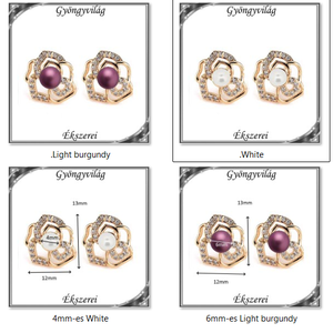 Ékszerek-fülbevalók: Swarovski félig fúrt gömb 4/6mm több színben SF-SW5818-14 18K - Meska.hu