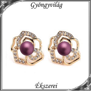 Ékszerek-fülbevalók: Swarovski félig fúrt gömb 4/6mm több színben SF-SW5818-14 18K - ékszer - fülbevaló - pötty fülbevaló - Meska.hu