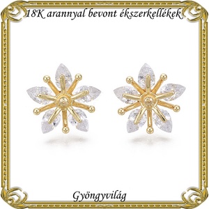 18K arannyal bevont ékszerkellék: fülbevalóalap ABFK 13-5818 - kellékek & szerszámok - gyöngyfűzés kellékek - egyéb alkatrész - Meska.hu