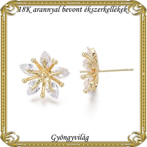 18K arannyal bevont ékszerkellék: fülbevalóalap ABFK 13-5818 - kellékek & szerszámok - gyöngyfűzés kellékek - egyéb alkatrész - Meska.hu