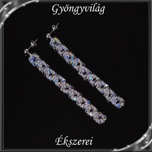 Ékszerek-fülbevalók: cseh kristály fülbevaló SF-01 K   - ékszer - fülbevaló - lógó fülbevaló - Meska.hu