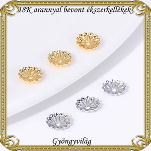 18K arannyal bevont ékszerkellék: gyöngykupak ABGYK 01 - kellékek & szerszámok - gyöngyfűzés kellékek - gyöngykupak - Meska.hu