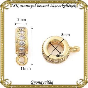 18K arannyal/ platinával bevont ékszerkellék: medáltartó ABMT01  PBMT 01 - kellékek & szerszámok - ékszerkellék - medáltartó, medálkapocs - Meska.hu