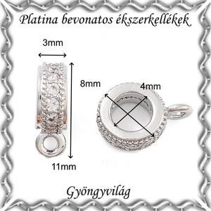 18K arannyal/ platinával bevont ékszerkellék: medáltartó ABMT01  PBMT 01 - kellékek & szerszámok - ékszerkellék - medáltartó, medálkapocs - Meska.hu