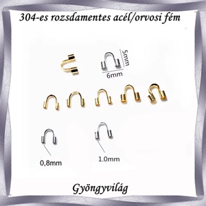 304 Nemes acél ékszerkellék: szálvezető NASZV 01 10db (5pár/cs) - kellékek & szerszámok - ékszerkellék - szalagvég, bőrvég, végzáró - Meska.hu