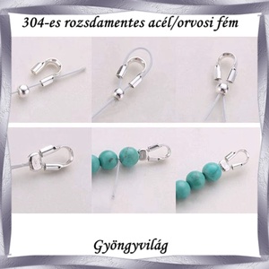 304 Nemes acél ékszerkellék: szálvezető NASZV 01 10db (5pár/cs) - kellékek & szerszámok - ékszerkellék - szalagvég, bőrvég, végzáró - Meska.hu