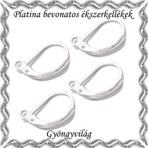 Platinával bevont ékszerkellék: fülbevalóalap PBFK 04 - kellékek & szerszámok - ékszerkellék - fülbevaló alap - Meska.hu