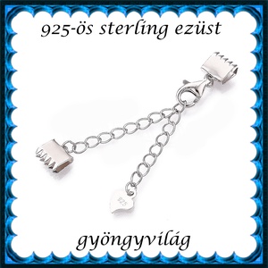 925-ös sterling ezüst ékszerkellék: lánckapocs / 1soros lánckapocs ELK 1s 47 - kellékek & szerszámok - ékszerkellék - nyaklánc kapocs - Meska.hu