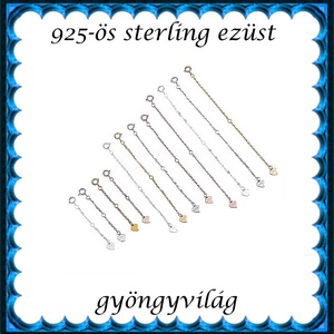 925-ös sterling ezüst ékszerkellék: lánckapocs / 1soros lánckapocs ELK 1S 46 több szín/méret - kellékek & szerszámok - ékszerkellék - nyaklánc kapocs - Meska.hu