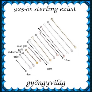 925-ös sterling ezüst ékszerkellék: lánckapocs / 1soros lánckapocs ELK 1S 46 több szín/méret - kellékek & szerszámok - ékszerkellék - nyaklánc kapocs - Meska.hu
