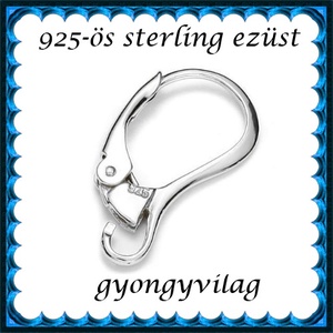  925-ös sterling ezüst ékszerkellék: fülbevalóalap biztonsági kapoccsal EFK K 33 - Meska.hu