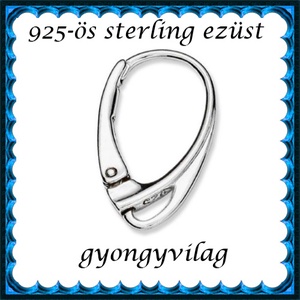  925-ös sterling ezüst ékszerkellék: fülbevalóalap biztonsági kapoccsal EFK K 14 - Meska.hu
