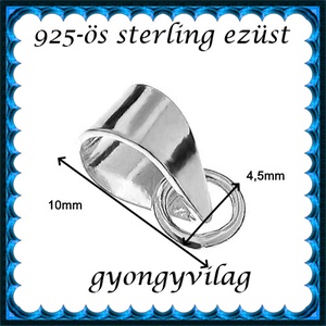 925-ös sterling ezüst ékszerkellék: medáltartó, medálkapocs EMT 40 - kellékek & szerszámok - ékszerkellék - medáltartó, medálkapocs - Meska.hu