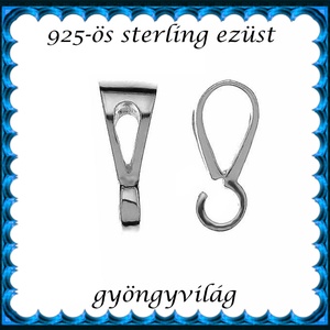 925-ös sterling ezüst ékszerkellék: medáltartó, medálkapocs EMT 46 - kellékek & szerszámok - ékszerkellék - medáltartó, medálkapocs - Meska.hu