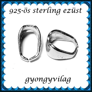925-ös sterling ezüst ékszerkellék: medáltartó, medálkapocs EMK 105e - kellékek & szerszámok - ékszerkellék - medáltartó, medálkapocs - Meska.hu