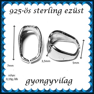 925-ös sterling ezüst ékszerkellék: medáltartó, medálkapocs EMK 105e - kellékek & szerszámok - ékszerkellék - medáltartó, medálkapocs - Meska.hu