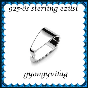 925-ös sterling ezüst ékszerkellék: medáltartó, medálkapocs EMK 79e - kellékek & szerszámok - ékszerkellék - medáltartó, medálkapocs - Meska.hu