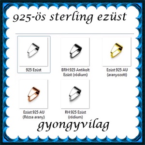 925-ös sterling ezüst ékszerkellék: medáltartó, medálkapocs EMK 79e - kellékek & szerszámok - ékszerkellék - medáltartó, medálkapocs - Meska.hu