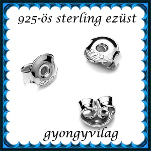 925-ös sterling ezüst ékszerkellék: fülbevalóalap bedugós EFK B 27-5e - Meska.hu
