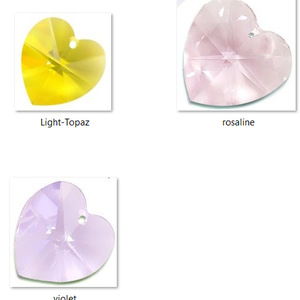 Swarovski kristály medál: SWM szív (6228) 28mm-es több színben - Meska.hu