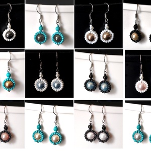 Ékszerek-fülbevalók: Swarovski gyöngy fülbevaló SF-02-SW több színben, Ékszer, Fülbevaló, Lógó fülbevaló, Ékszerkészítés, SF-02-ÜT 

A fülbevalót 8mm-es Swarovskigyöngyből (5810) és japán kása gyöngyből készítettem.
A kap..., MESKA