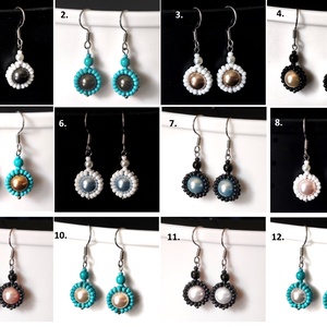 Ékszerek-fülbevalók: Swarovski gyöngy fülbevaló SF-02-SW több színben - ékszer - fülbevaló - lógó fülbevaló - Meska.hu