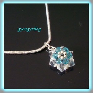 925-ös ezüst Swarovski  medál SME-SW02, Ékszer, Medál, Nyaklánc, Ékszerkészítés, Gyöngyfűzés, gyöngyhímzés, Meska