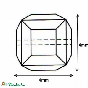 Ékszerkellék: Swarovski kocka 6mm-es AB bevonatos  több színben - kellékek & szerszámok - gyöngyfűzés kellékek - swarovski kristályok - Meska.hu