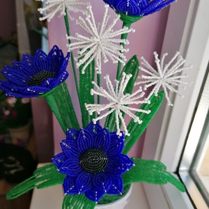 Gyöngyből készült virág dísz - otthon & életmód - dekoráció - Meska.hu