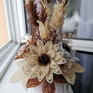 Őszi asztali dísz tök kaspóban - otthon & életmód - dekoráció - asztal és polc dekoráció - asztaldísz - Meska.hu