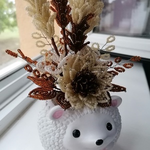 Sünis virágdísz - otthon & életmód - dekoráció - asztal és polc dekoráció - asztaldísz - Meska.hu